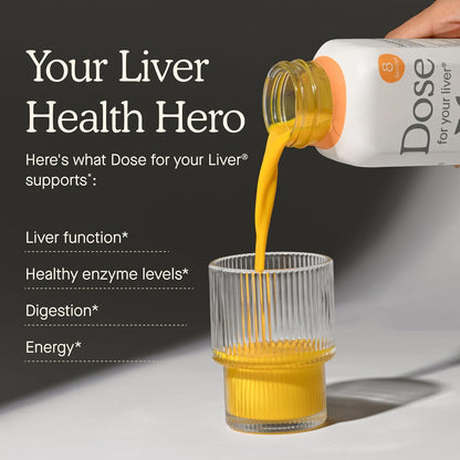 Dose for Your Liver Cleanse Detox & Repair, Made with Organic Milk Thistle Supplement with Turmeric, Dandelion, Ginger, and Orange, Supports Healthy Liver Function,16oz Bottle, 3 Pack (3 Week Supply)